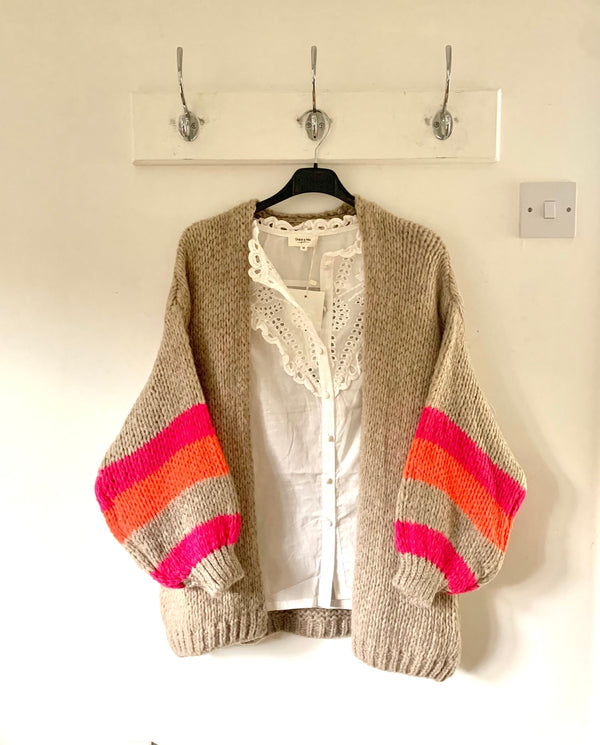 Nina cardigan in taupe